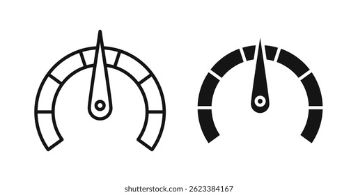 Tachometer icons on white background for web