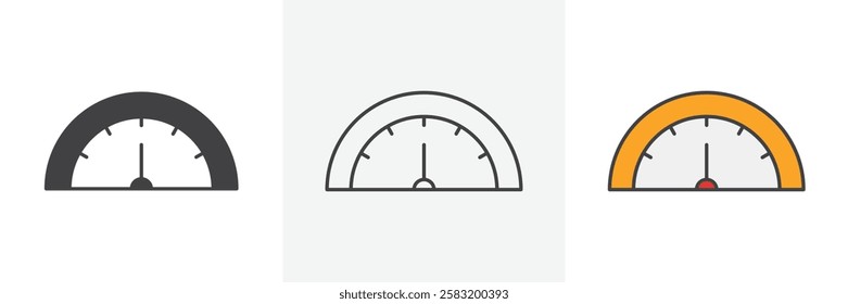 Tachometer icons pack for website designs