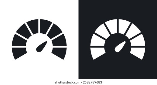 Tachometer icons set vectors black and colored style