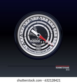 Tachometer (Proof meter) Gauge Speedometer Round