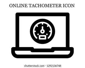 Tachometer search icon. Editable Tachometer search icon for web or mobile.