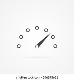 Tachometer sign icon. Car speedometer performance.