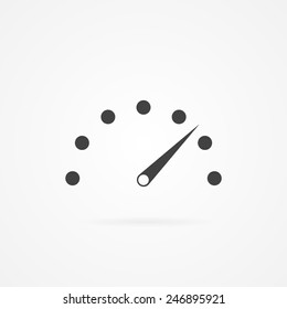 Tachometer sign icon. Car speedometer performance.