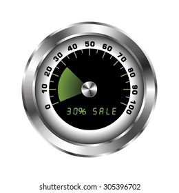 Tachometer with sign for sale 30%