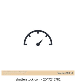 tachometer or speedometer icon logo template