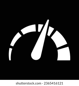 The tachometer, speedometer and indicator icon. Performance measurement symbol. Flat Vector illustration