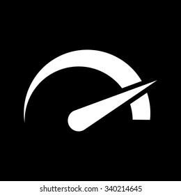 The tachometer, speedometer and indicator icon. Performance measurement symbol. Flat Vector illustration
