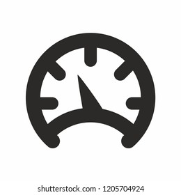 The tachometer, speedometer and indicator icon. Speed sign logo. Vector