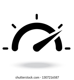 The tachometer, speedometer and indicator icon. Speed . Vector