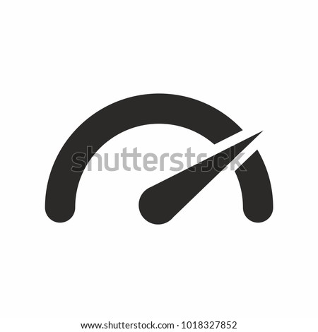 The tachometer, speedometer and indicator icon. Speed sign logo. Vector ストックフォト © 