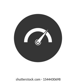 Tachometer, speedometer, indicator and performance icon. Fast speed sign logo. Vector