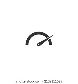 Tachometer, speedometer, indicator and performance icon. Fast speed sign logo. Vector