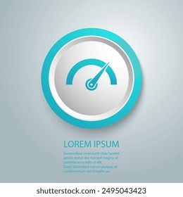 Tachometer, speedometer, indicator and performance icon. Fast speed sign logo. Vector