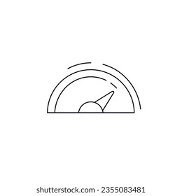 tachometer or speedometer thin line icon. car dashboard icon