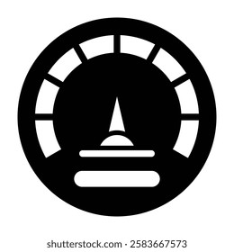 Tachometer Vector glyph icon Design 