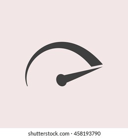 Tachometer web icon. Isolated illustration