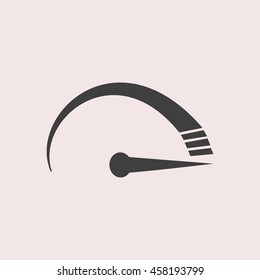 Tachometer web icon. Isolated illustration