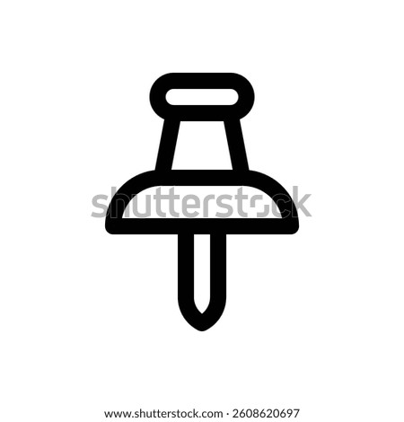 Tack. Editable stroke vector icon.
