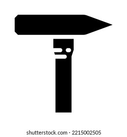 tack hammer glyph icon vector. tack hammer sign. isolated symbol illustration