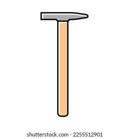 tack hammer tool color icon vector. tack hammer tool sign. isolated symbol illustration