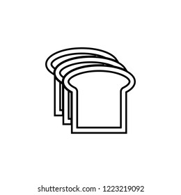 bread, tommy, rooty, soft tack icon. Simple outline vector of food set for UI and UX, website or mobile application on white background
