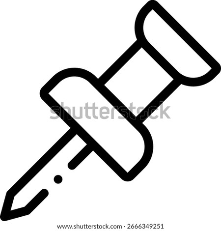 tack icon. Thin Linear Style Design Isolated On White Background