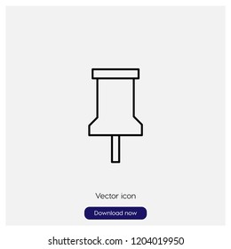 Tack save button sign icon in trendy flat style isolated on grey background, modern symbol vector illustration for web