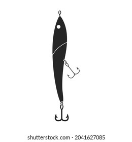 Tackle bait vector icon.Black vector icon isolated on white background tackle bait.