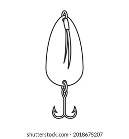 Icono del vector del cebo de ataque.Icono del vector de contorno aislado en el cebo de abordaje de fondo blanco.