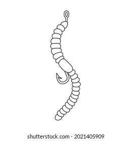 Tackle bait vector icon.Outline vector icon isolated on white background tackle bait.