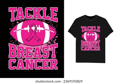 tackle breast cancer breast cancer t shirt design