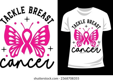 Tackle Breast Cancer, Breast Cancer T-Shirt Design