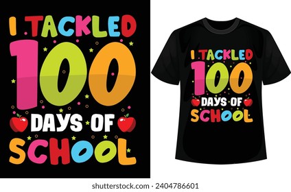  I tackled 100 days of school tee shirt design.