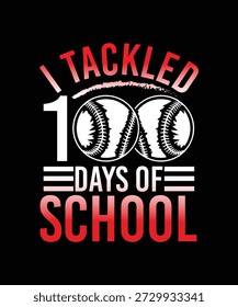 
ABORDÉ 100 DÍAS DE DISEÑO DE CAMISETAS ESCOLARES
