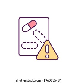 Tackling Antimicrobial Resistance RGB Color Icon. Preventing Medications Misuse. Drug-resistant Infections. Pharmaceutical Drugs Harm. Infection Prevention, Control. Isolated Vector Illustration