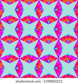 Tacky color geometric abstract pattern vector.