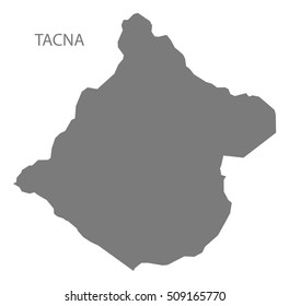 Tacna Peru Map grey