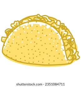 Taco Birria Tacos Quesabirria Doodle Art Drawing Vector
