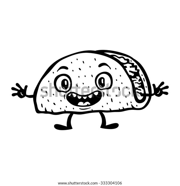 Taco Cartoon Stock Vector (Royalty Free) 333304106 | Shutterstock