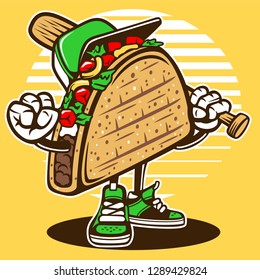 Taco Cartoon Character