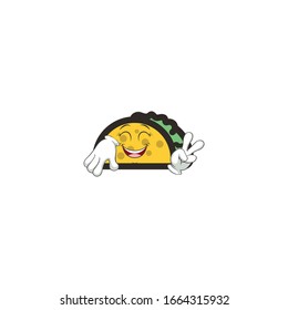 taco cartoon characters design with expression. you can use for stickers, pins, mascot or patches