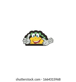 taco cartoon characters design with expression. you can use for stickers, pins, mascot or patches