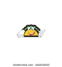 taco cartoon characters design with expression. you can use for stickers, pins, mascot or patches
