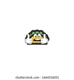 taco cartoon characters design with expression. you can use for stickers, pins, mascot or patches