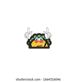 taco cartoon characters design with expression. you can use for stickers, pins, mascot or patches