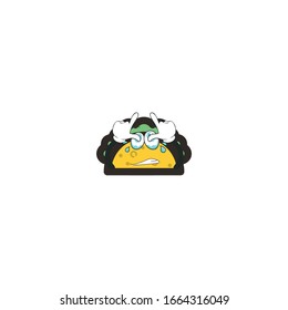 taco cartoon characters design with expression. you can use for stickers, pins, mascot or patches