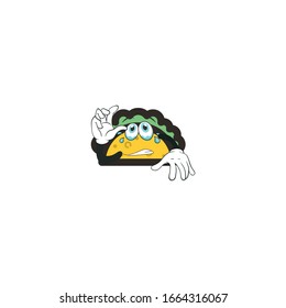 taco cartoon characters design with expression. you can use for stickers, pins, mascot or patches