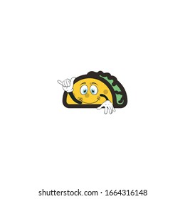 taco cartoon characters design with expression. you can use for stickers, pins, mascot or patches