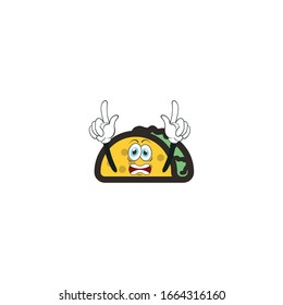 taco cartoon characters design with expression. you can use for stickers, pins, mascot or patches