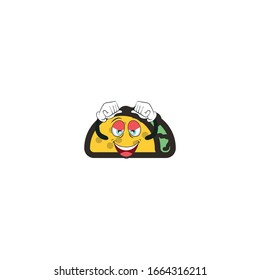 taco cartoon characters design with expression. you can use for stickers, pins, mascot or patches